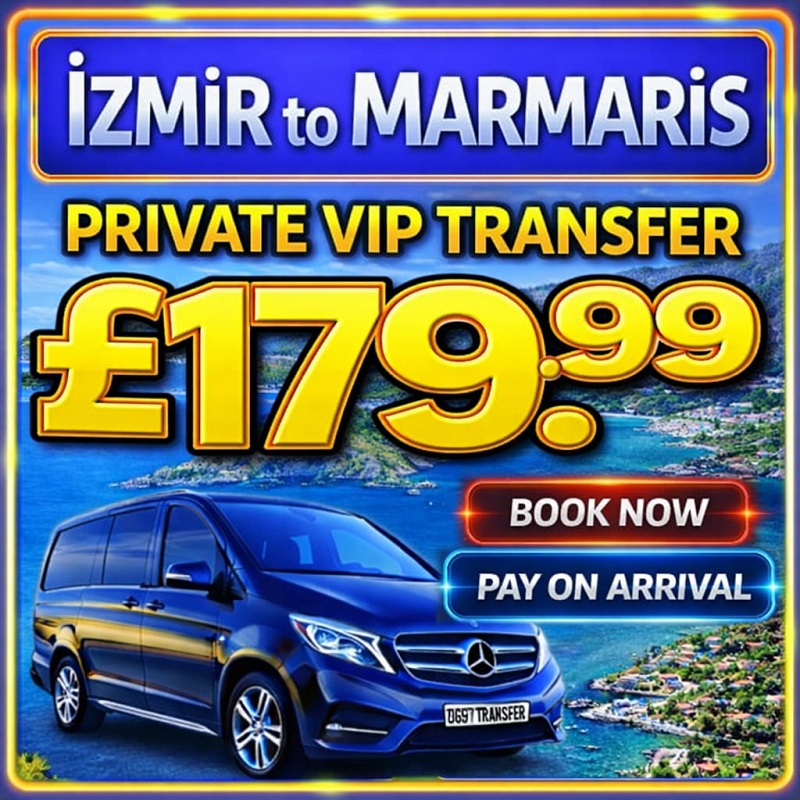 Izmir Airport to Marmaris private transfer taxi service